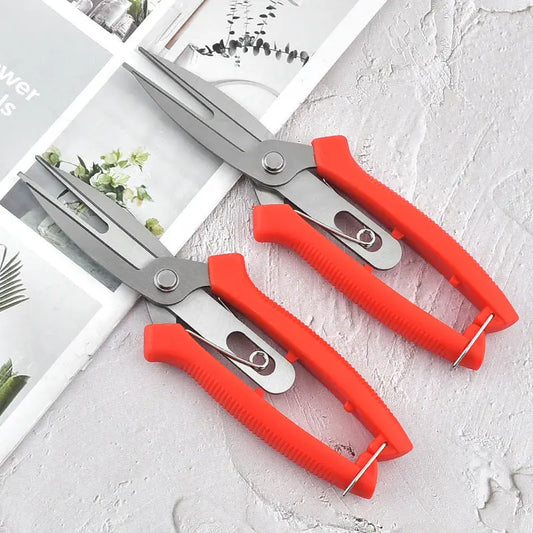 Stainless Steel Double-headed Garden Pruning Fruit And Vegetable Picking Scissors Bonsai Tool Flower Grafting Scissors Mary's Garden Shed