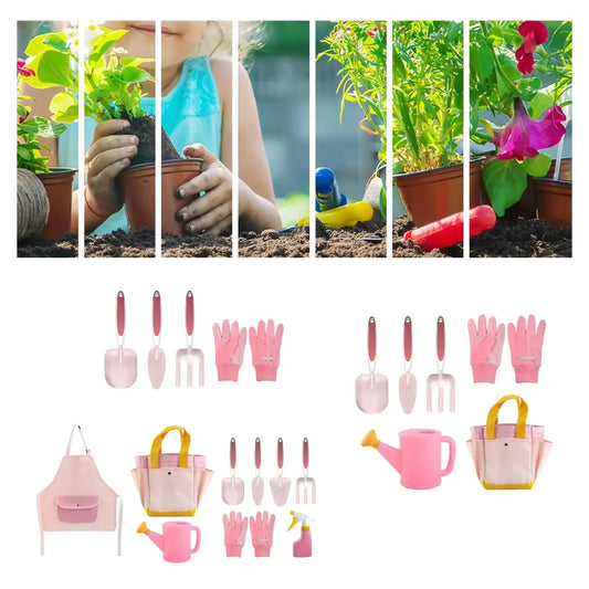 Little Girl Gardener Tool Set , to Teach Children About Gardening and Planting Holiday Gifts Practical Toys Rounded Edges Sturdy Mary's Garden Shed