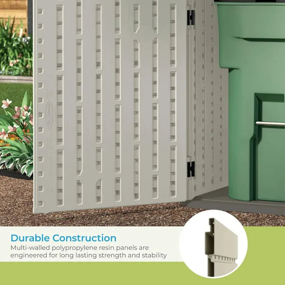 Mini Prefabricated Outdoor Garden Shed Hinged Lid Tool Shed (3.7 ft x 5.9 ft x 3.7 ft) Mary's Garden Shed